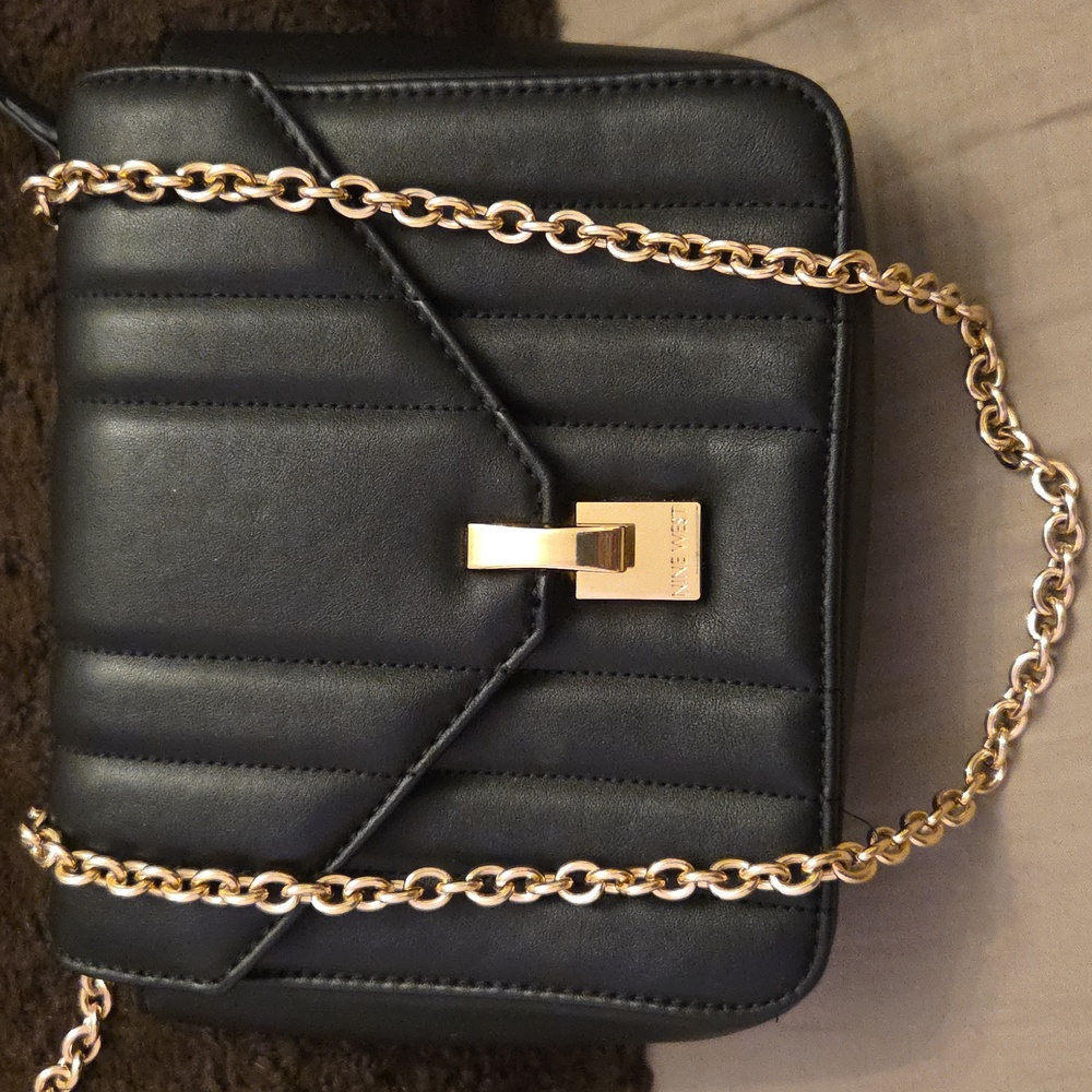 Nine West Black Quilted Purse.